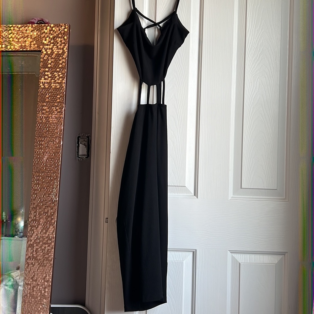 Black Open Back Dress